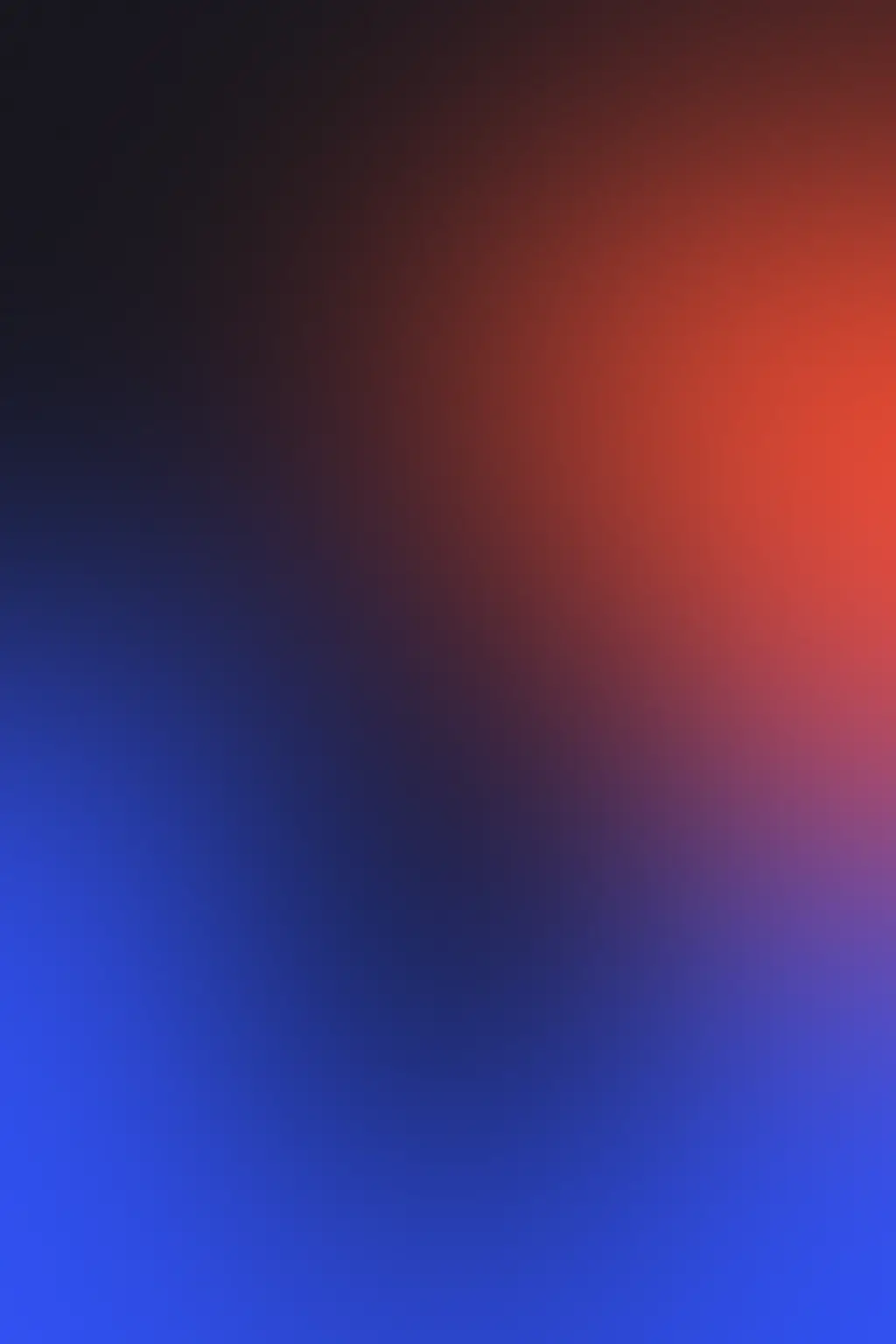 A smiling agent in a headset holds a mug, lit in coral and blue.